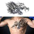Disposable Tattoo Sticker, Fake Tattoo for Woman, Waterproof Body Art Tattoo for Couples Letter Lotus Flower Temporary Tattoo