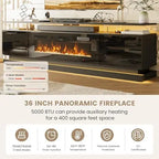 70" Fireplace TV Stand, ern Entertainment Center for TVs Up to 80”, TV ole with Storage Cabi, Media ole for Living