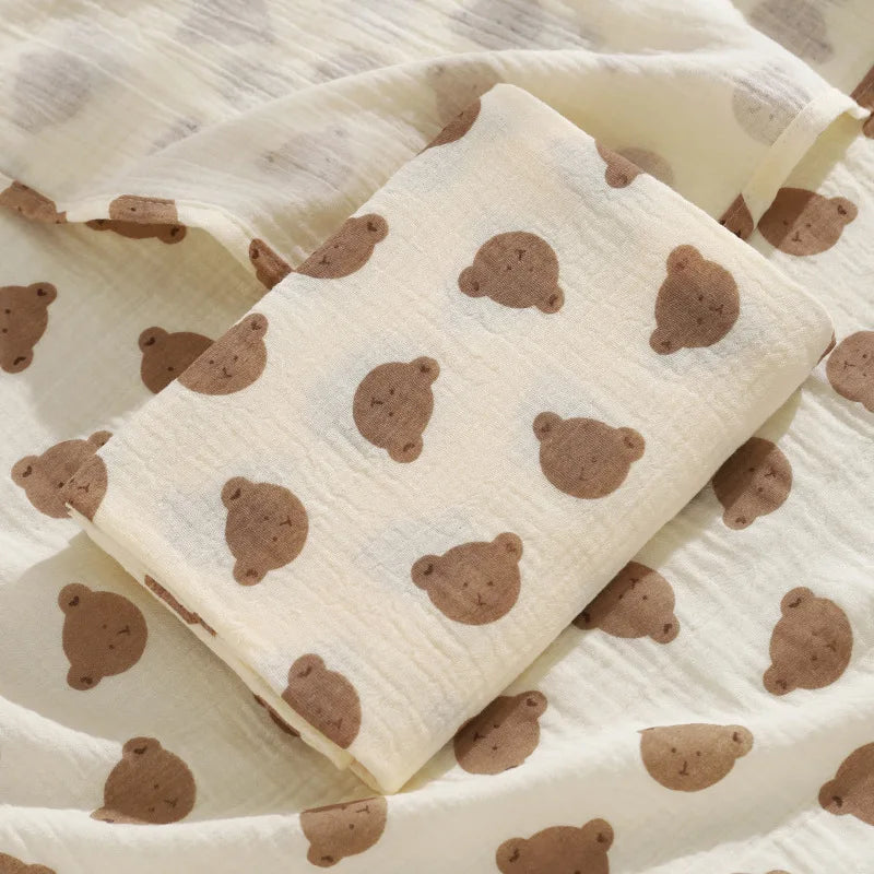 100X100cm Baby Receive Blanket for Newborn Cotton Muslin Swaddle Blanket Bedding Infant Bath Towel Baby Items Mother Kids
