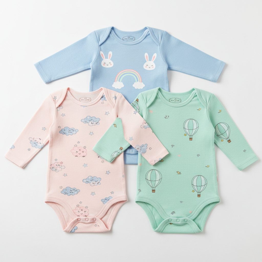 Baby Girls Bodysuits 3pcs Set