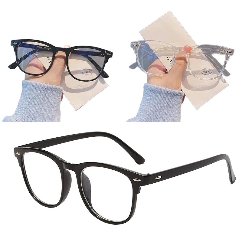 Glasses Ultralight Retro Transparent Frame Plain Men Women Anti Blue Light  Glasses  Party Decorate Eyeglasses Fake Glasses