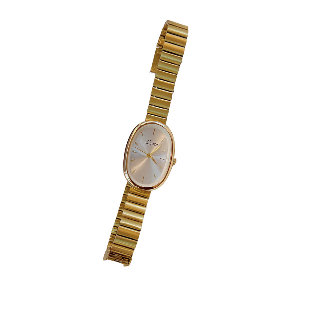 1pc New Fashionable Women's Watch With Gold Bracelet, Vintage & Luxury Ins Style, Elegant & Versatile Quartz Watch ladies watch