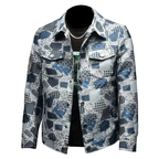 Spring Autumn High Quality Men's Fashion Casual Jacket Button Lapel Work Coat Jacquard pattern Plaid Tops Men Jackets