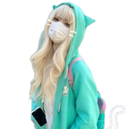 America Cartoon Cat Embroidery Cardigan Y2k Hooded Zipper Sweatshirt Women Streetwear Aesthetics Grunge Sweet Tops Harajuku Coat