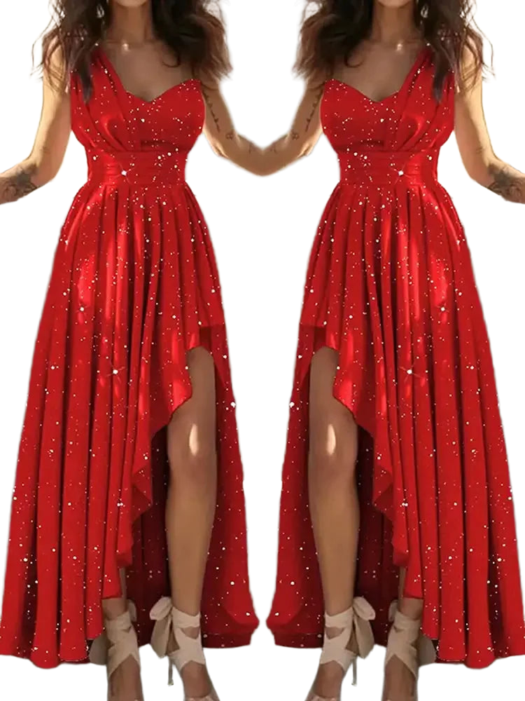 Women Evening Dresses Sexy Elegant Red Cocktail Party Chic Gala Graduation Luxury Formal Occasion Bridesmaid Gown Dress Clothes