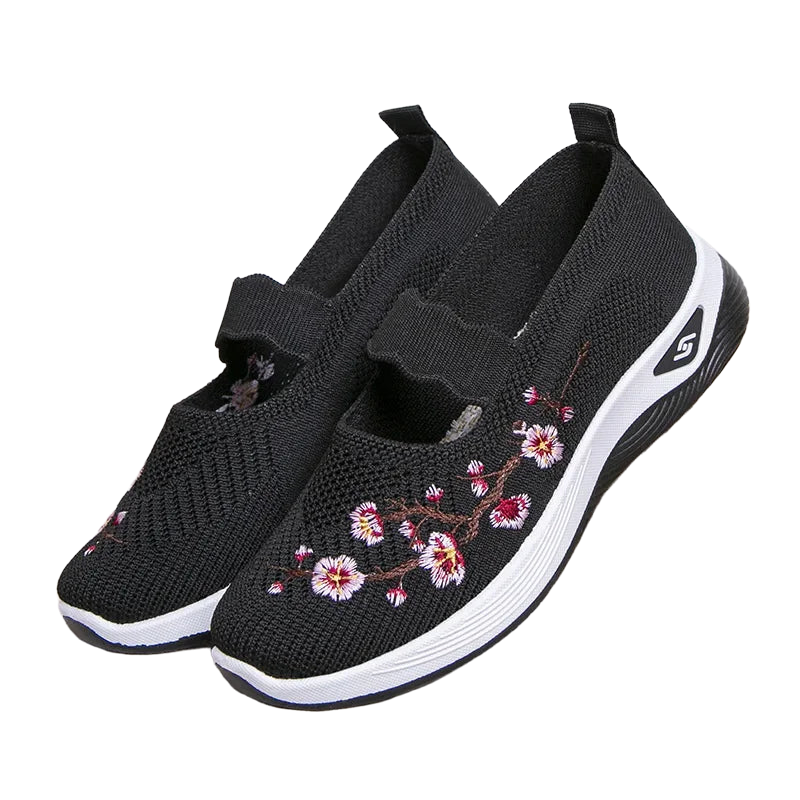 Women's Shoes 2025 Summer Casual Sneakers Breathable Embroidered Chunky Sole Affordable Free Shipping