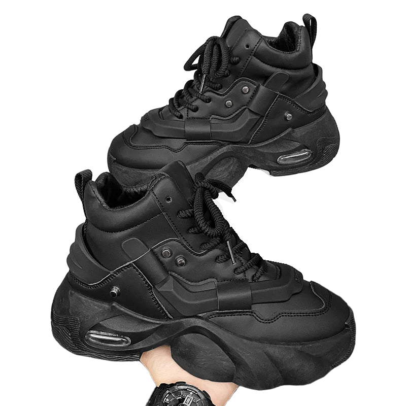 Shoes for Men High Quality Platform Sneaker Fashion High-top Leather Sports Men Shoes Thick-soled Casual Shoes Zapatillas Hombre