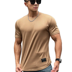 2024 new Men Summer Short Sleeve Fitness T Shirt Running Sport Gym Muscle T Shirt Workout Casual High Quality Tops Clothing