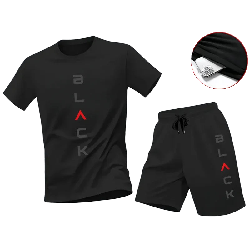 2026 New in Men's Set Casual T-shirt and Sports Shorts 2pcs Set Summer Urban Fashion Sportswear Male Daily Training Jogging Suit
