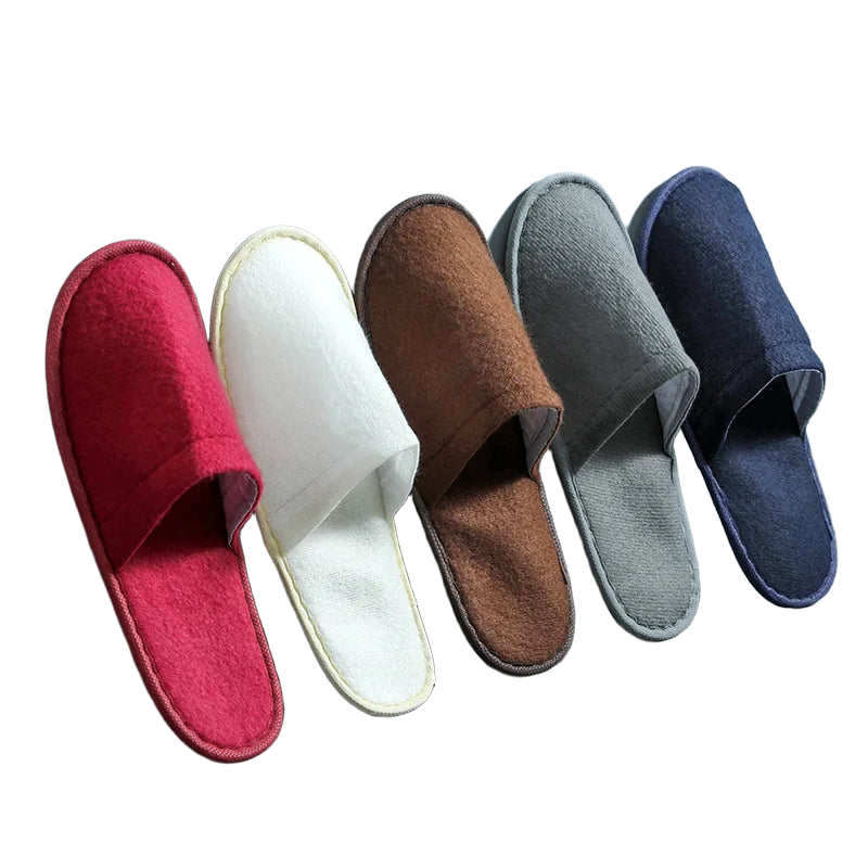 5 Pairs Disposable Slippers Hotel Travel Slipper Sanitary Party Home Guest Use Men Women Unisex Closed Toe Shoes Salon Homestay