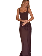 Fashion Solid Strapless Backless Pleated Dress Women Sleeveless Waist Slimming Long Gown Spring Lady Evening Party Robe 2026 New