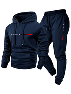 PARIS Letter Print Sweatshirt Suit Men's Fleece Hoodie Pants Set Spring Autumn Winter Warm Casual Sports Pullover Trousers Sets