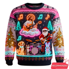 Fake Neon Light 3D Printed Ugly Xmas Sweater For Women Men Clothes Merry Christmas Snowman Funny Santa Jesus Pullovers Tracksuit