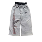 Y2K High-Waisted Printed Embroidered Street Guard Pants Spring Summer Casual Straight Leg Double Waist Design Fashionable