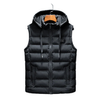 Brand Mens Jacket Sleeveless Vest Hooded Fashion Casual Coats Male Cotton-Padded Men's Vest Men Zipper Waistcoats Plus size 6XL