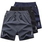 Quick Dry Shorts Men Summer Thin Short Pants Running Sports Bottom Gym Fitness Beach Zipper Pocket Loose Short Sweatpants Men