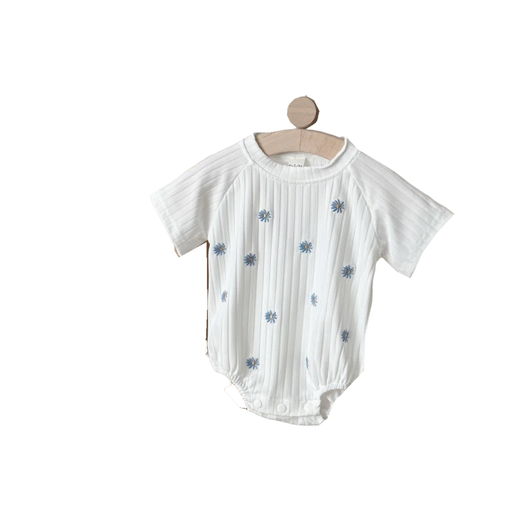 Ins Newborn Baby Girl Clothes Summer Romper Short-Sleeved  Home Clothing Jumpsuit Flower Embroidery Toddler Bodysuit 0-18 Months