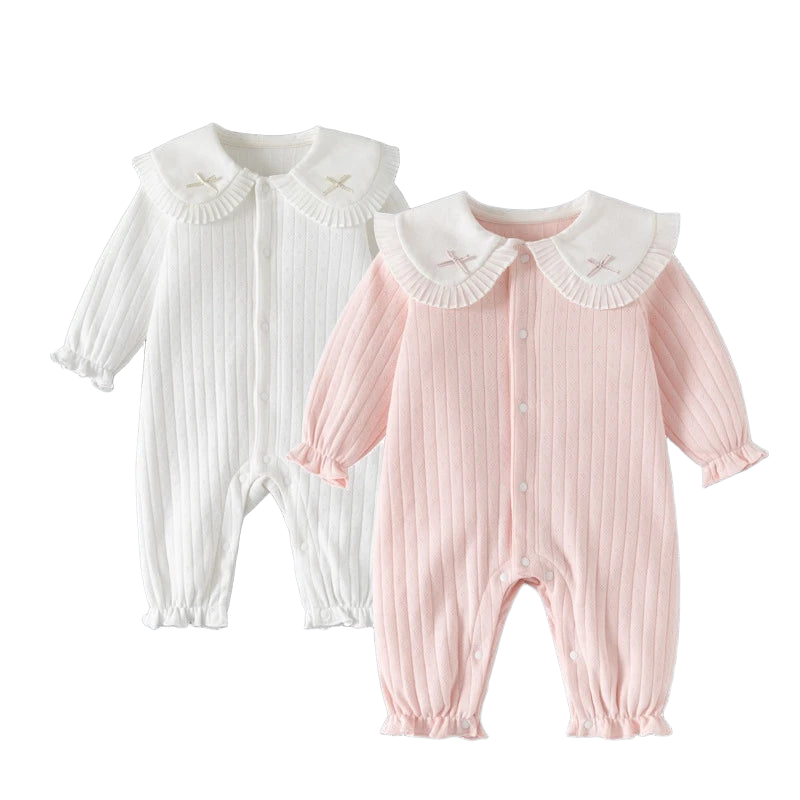 Sweet Newborn Baby Girl Rompers Cotton Toddler Girls Onesie Princess Jumpsuits Clothes