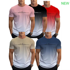 men's sports T-shirts,cool gradient 3D printed quick dry short sleeve fitness T-shirt,everyday casual sports top T-shirt