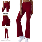 Flared Sports Yoga Pants High-Waisted Women Pants and Trousers Women Trousers Fitness Female Clothing Solid Color Women