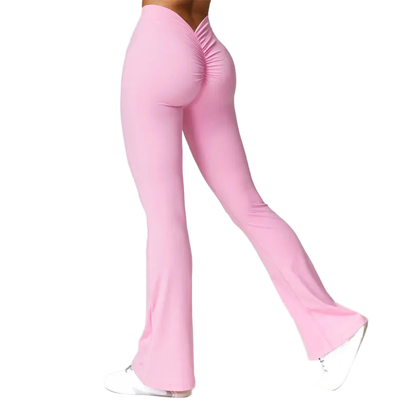 New Yoga Pants Flare Leggings Women High Waist Wide Leg Pants Women Gym Fitness Sports Flared Pant Dance Trousers V-shaped Hip