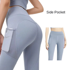 Training Leggings with Pockets for Women - High Elastic Yoga Pants Tummy Control High Waist 4-Way Stretch Gym Workout  Athletic