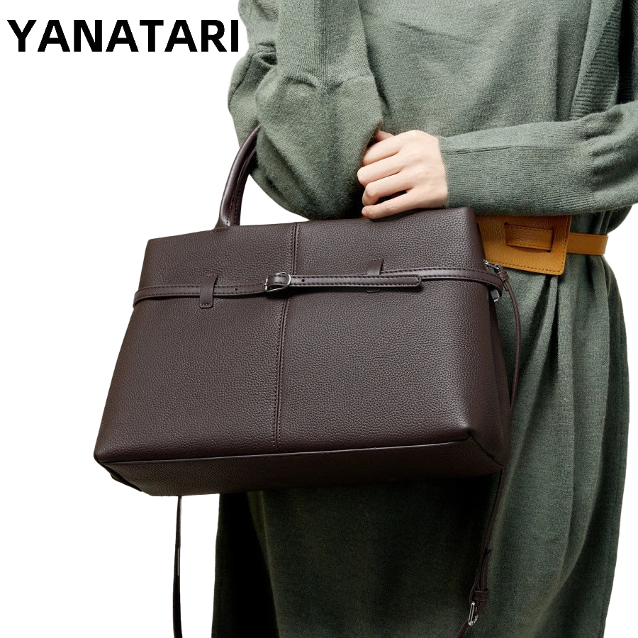 YANATARI Genuine leather woman bag shoulder bag Handbags ladies crossbody bags luxury designer minimalism bag Cattle leather
