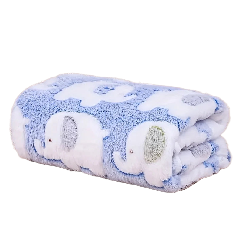 Soft and Cozy Cartoon Elephant Pet Blanket for Dogs and Cats Flannel Throw for Puppies and Kittens Universal Size Christmas Gift