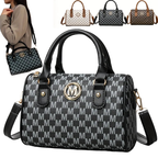 Women Alphabet Shoulder Bag with Golden "M" Logo, Synthetic Faux Leather Small Crossbody Bag for Work, Travel, Parties, and Gift