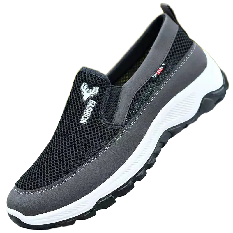 Men Running Hiking Sneakers Breathable Orthopedic Travel Plimsolls Slip On Comfortable for Outdoor Activity Hiking Walking