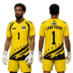 Cabo Verde No.1 goalkeeper Football Jersey Soccer Shirt Top Loose Breathable Speed Drying Sportswear Top Men Women T-Shirt