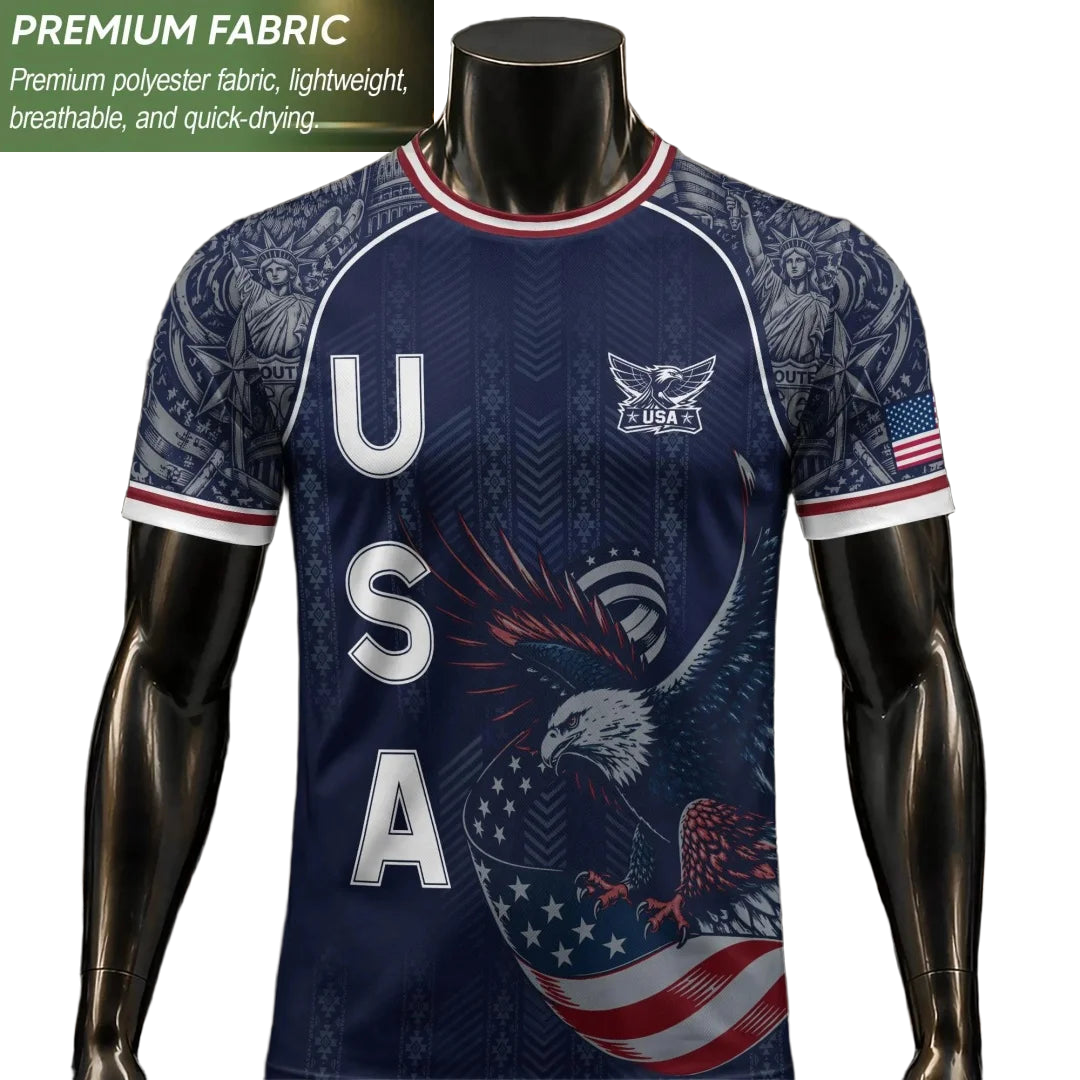 2026 America Soccer Jersey USA Football Team Jersey Match training Kit Summer Sports Men's T-Shirt Clothing Tee Y2k Woman ﻿