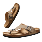 Men's frosted cork casual flip flops slippers comfortable refreshing summer outdoor beach shoes fashion youth breathable sandals