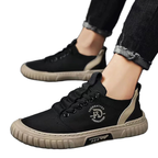 Men's Casual Running Shoes Breathable Fishnet Cloth Anti-slip Comfortable Low Top Fashionable Thick Bottom PVC Outsole