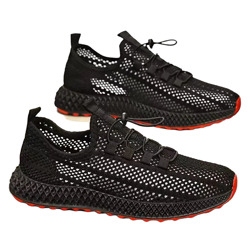 Men's Summer Breathable Lightweight Comfortable Thin Sole Sports Shoes Outdoor Thick Bottom Casual Sneakers EVA Insole PVC Outso