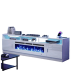 78" Electric Fireplace TV Stand with LED Lights & Storage for TVs up to 90"