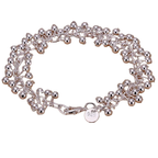 Charms Fine 925 Sterling silver bracelets bead chain fashion cute nice women grapes Bracelet wedding Jewelry party