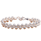 925 Sterling silver Bracelet Beautiful Braided beads chain for woman fashion fine jewelry Wedding party gifts