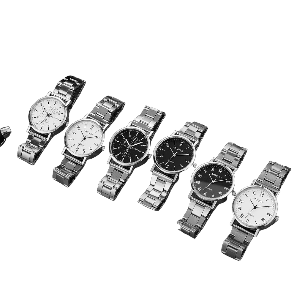 New Men's Fashion Business Steel Strip Watch Trendy High Beauty Quartz Watch Decorative Gift Watch