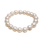 Fashion Elegant Elastic White Pearl Bracelet For Women Men Wedding Banquet Stretch Bracelets 6-12mm Beads Handmade Jewelry Gift