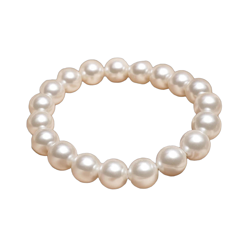 Fashion Elegant Elastic White Pearl Bracelet For Women Men Wedding Banquet Stretch Bracelets 6-12mm Beads Handmade Jewelry Gift