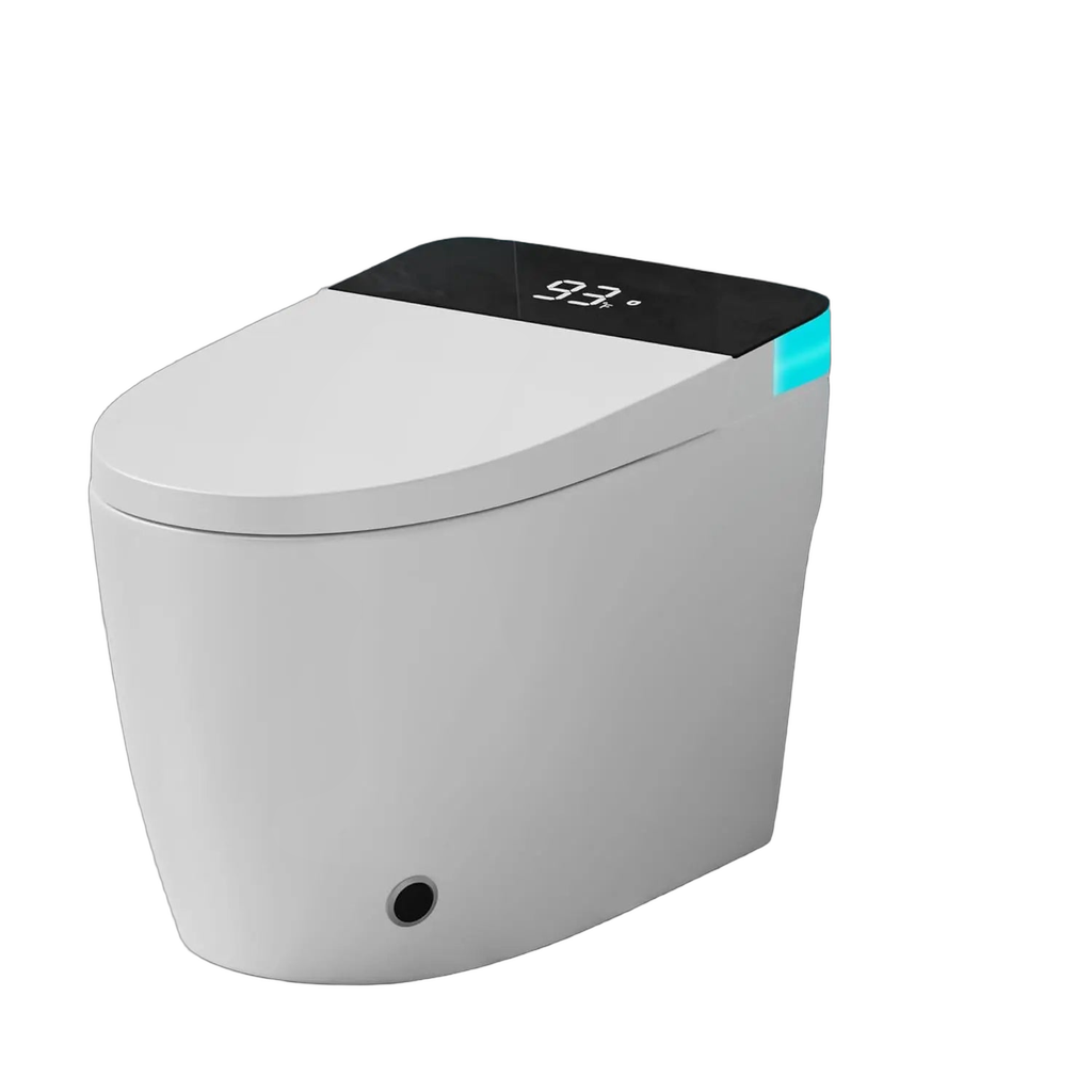 Smart Toilet with Elongated Heated Seat, Auto Flush, Manual Soft-Close Seat & Lid, Night Light, Electric Tankless,Customized