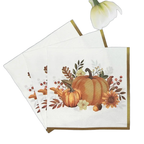 New Pumpkin Gold Trimmed Colourful Napkins Halloween Ambiance Paper Placemats Thanksgiving Party Paper Butterfly Bart Paper