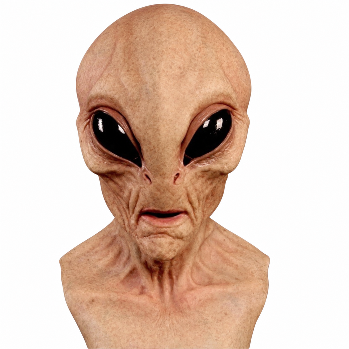 Alien Halloween mask on white background