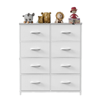 JHK Children's Wardrobe For Bedroom With 8 Fabric Drawers Storage Cabinet Steel Frame Assembly Closet For Clothes Home Furniture