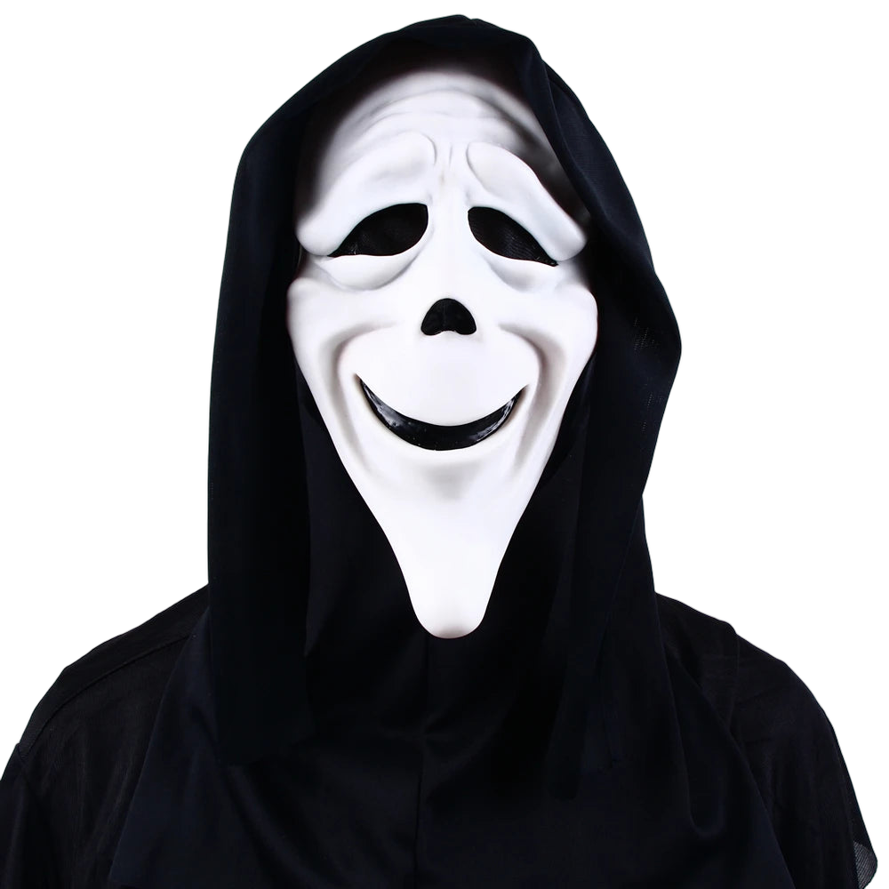 Quality Halloween Movie Scream Horror Face Mask Realistic Creepy Ghost Masks Stick Tongue Out Funny Scary Cosplay Costume  Props