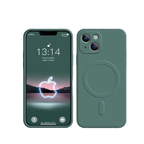 For Magsafe Magnetic Wireless Charge Case For iPhone 14 13 12 11 15 Pro Max Mini XR X S 7 8 Plus Soft Liquid Silicone Back Cover