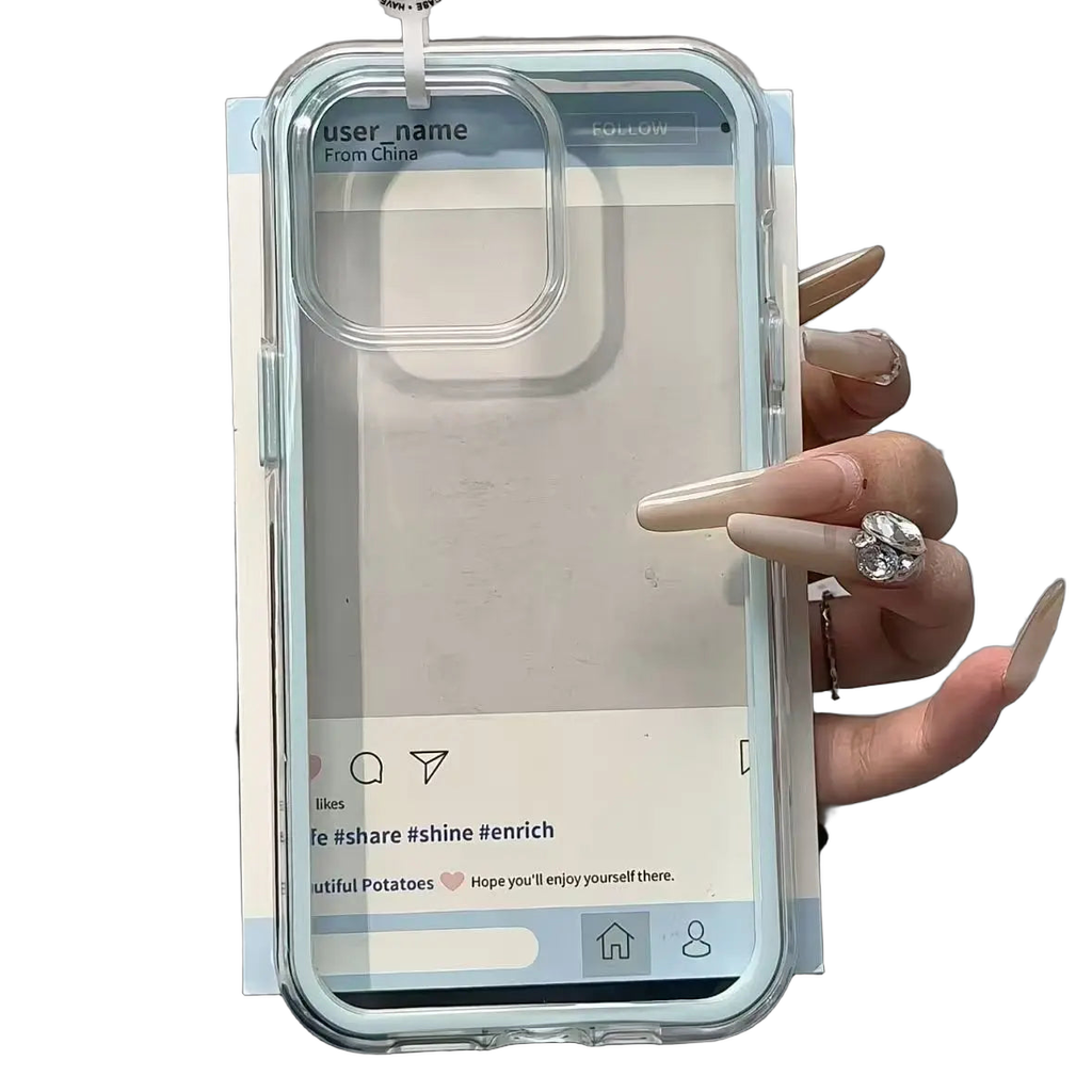 Luxury Candy Color Frame Clear Back Phone Case For iPhone 17 16 15 14 13 12 Pro Max 11 16PLUS 17 Acrylic Shockproof Bumper Cover
