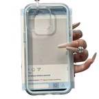Luxury Candy Color Frame Clear Back Phone Case For iPhone 17 16 15 14 13 12 Pro Max 11 16PLUS 17 Acrylic Shockproof Bumper Cover