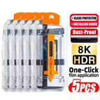 Oleophobic Coating Dust Free Easy Installation Screen Protector For iPhone 16 15 14 13 12 11 17 Pro Max 17 Air XR X XS 7 8 Plus